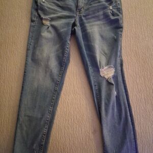 Torrid Medium Blue Distressed Boyfriend Jeans